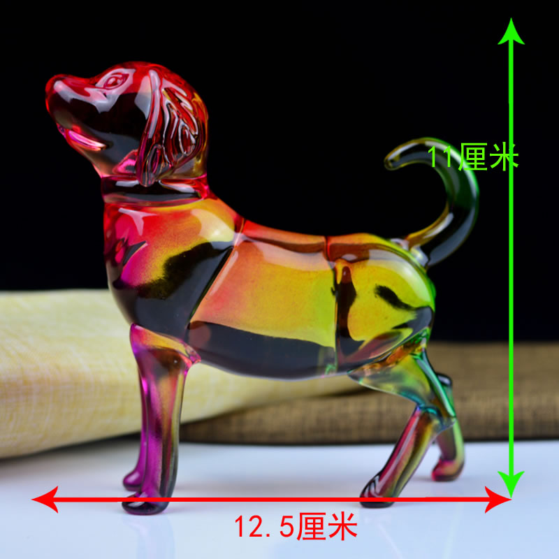 彩色新款水晶生肖狗